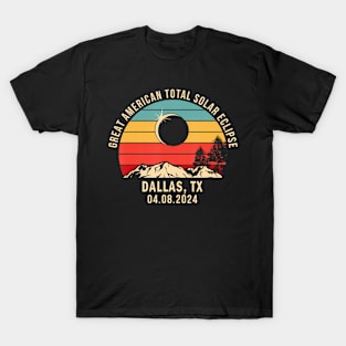 Dallas Tx Texas Total Solar Eclipse 2024 T-Shirt